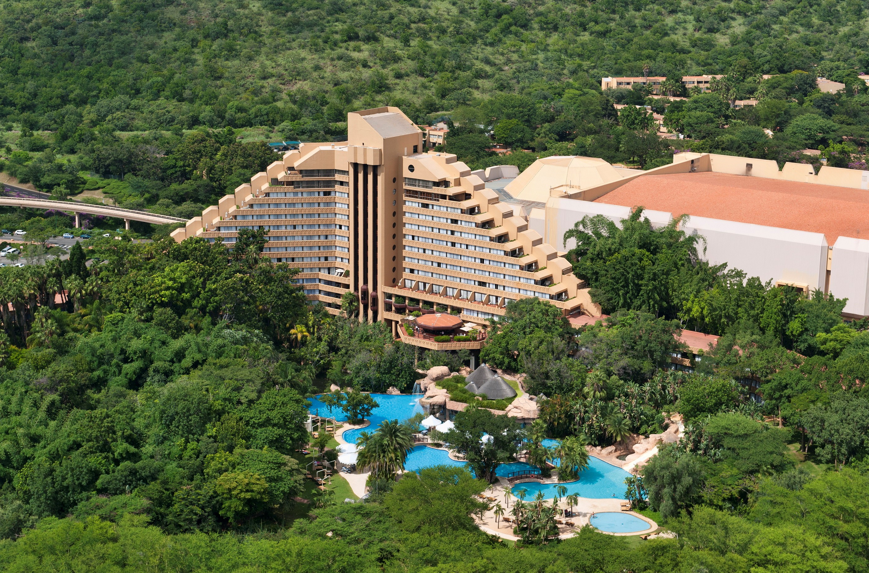 Aerial View Of The Cascades And Pool 1076