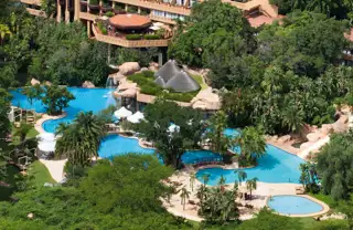 Aerial View Of The Cascades And Pool 1076