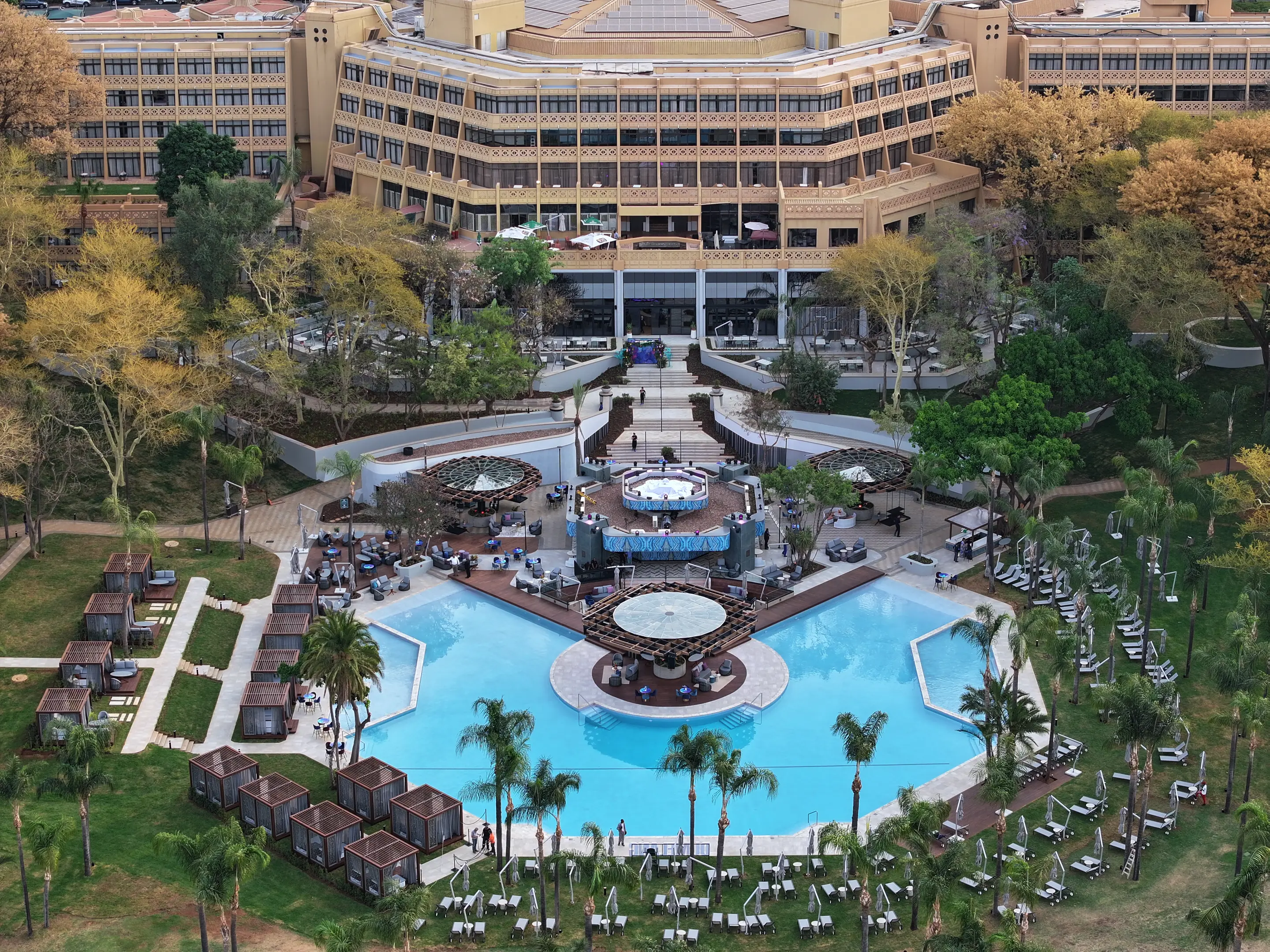 Sun City Hotel Relaunch Aerial Pool Area