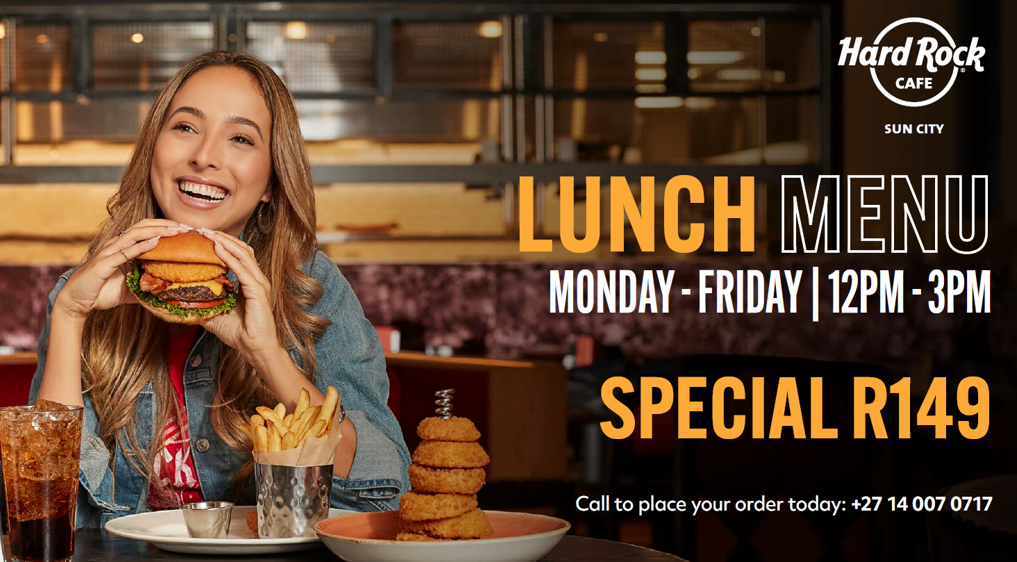 Sunr Hard Rock Cafe Lunch Menu Special Feb 2025
