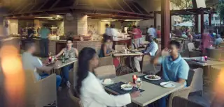 Sun City Soho Sun Terrace Calabash Buffet Blurred