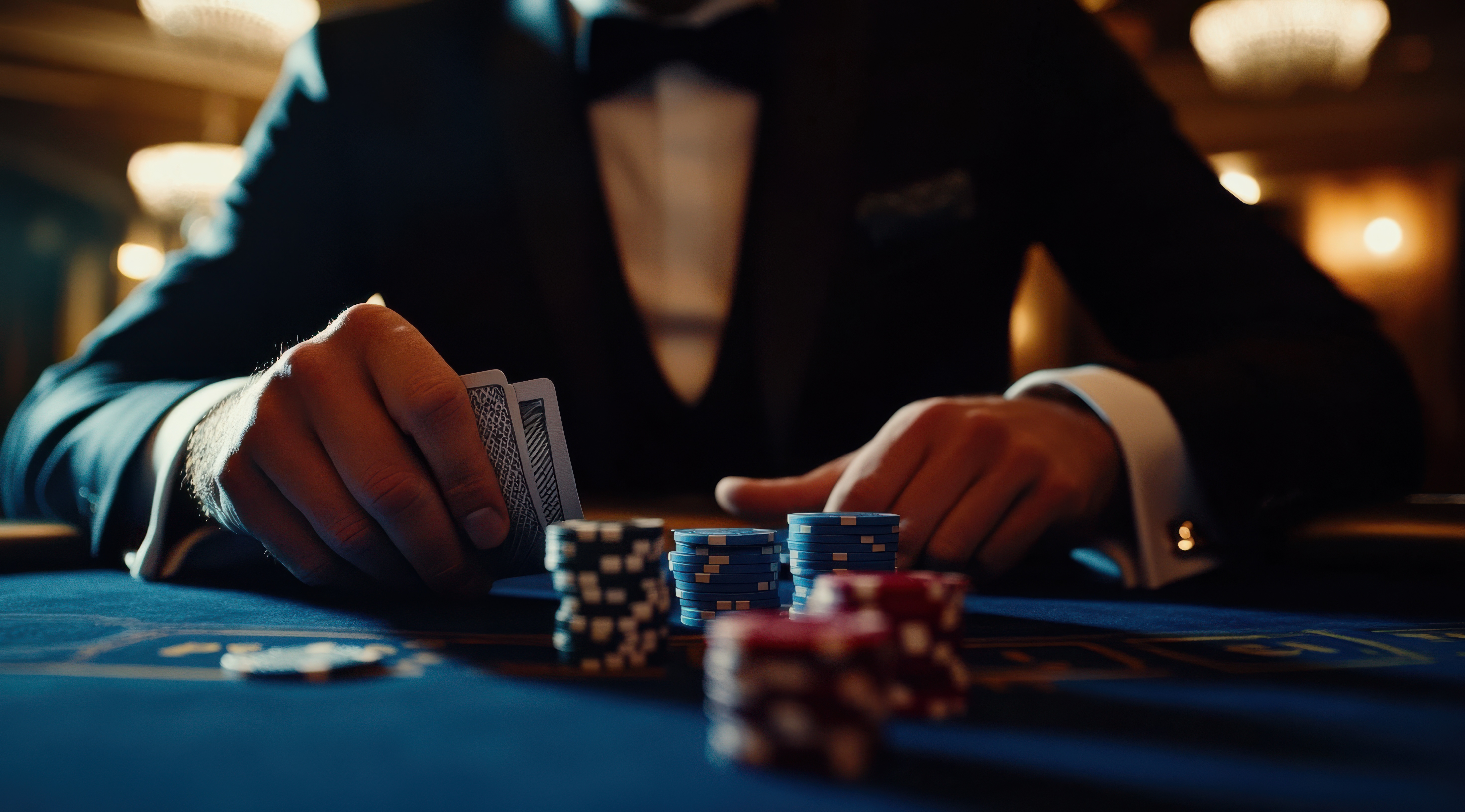 Close Up Poker Player S Hands