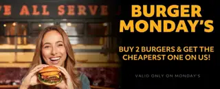 Sunr Hardrock Cafe Burger Monday Special April 2025