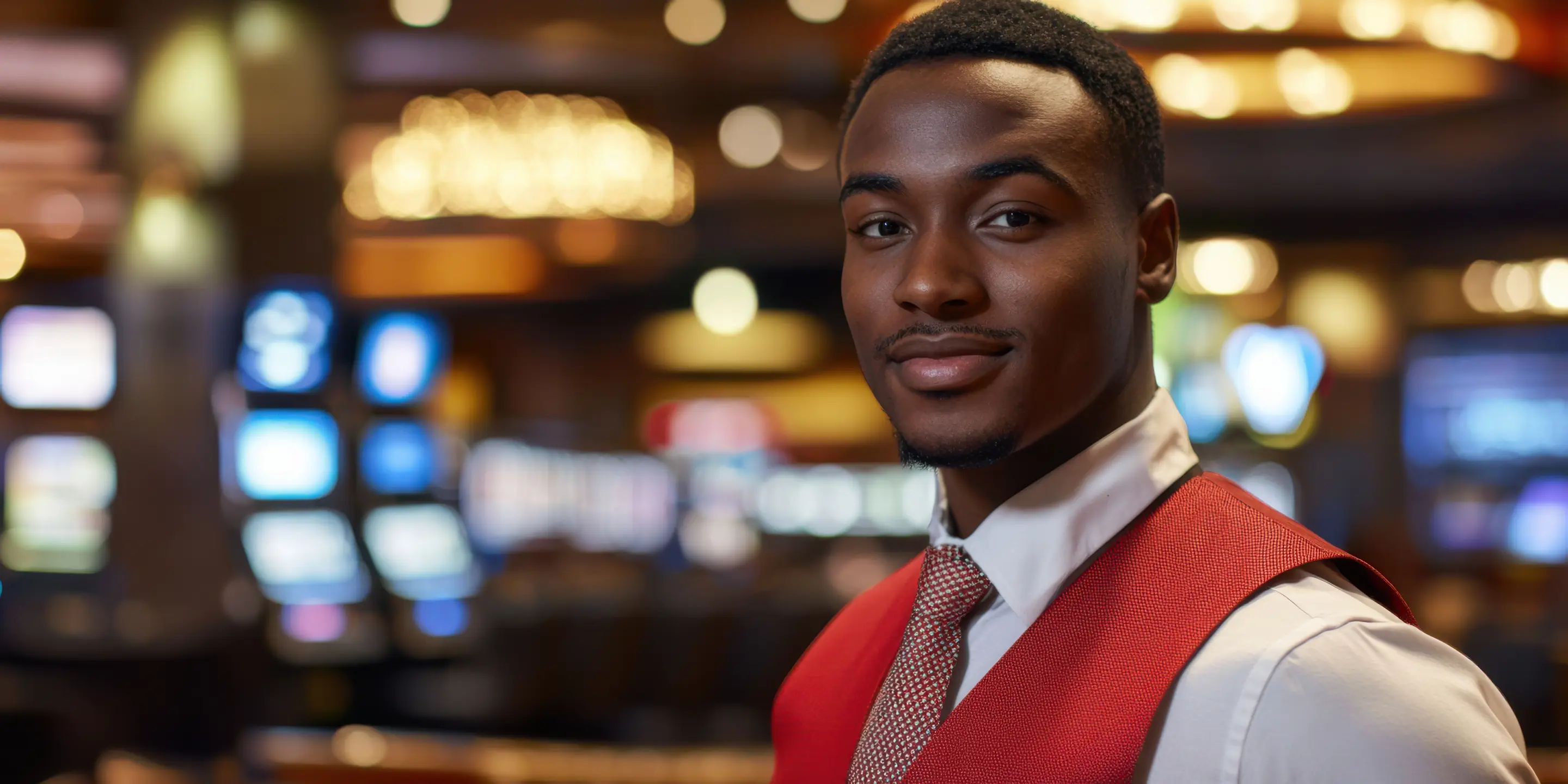 Portrait Man Playing Poker Casino